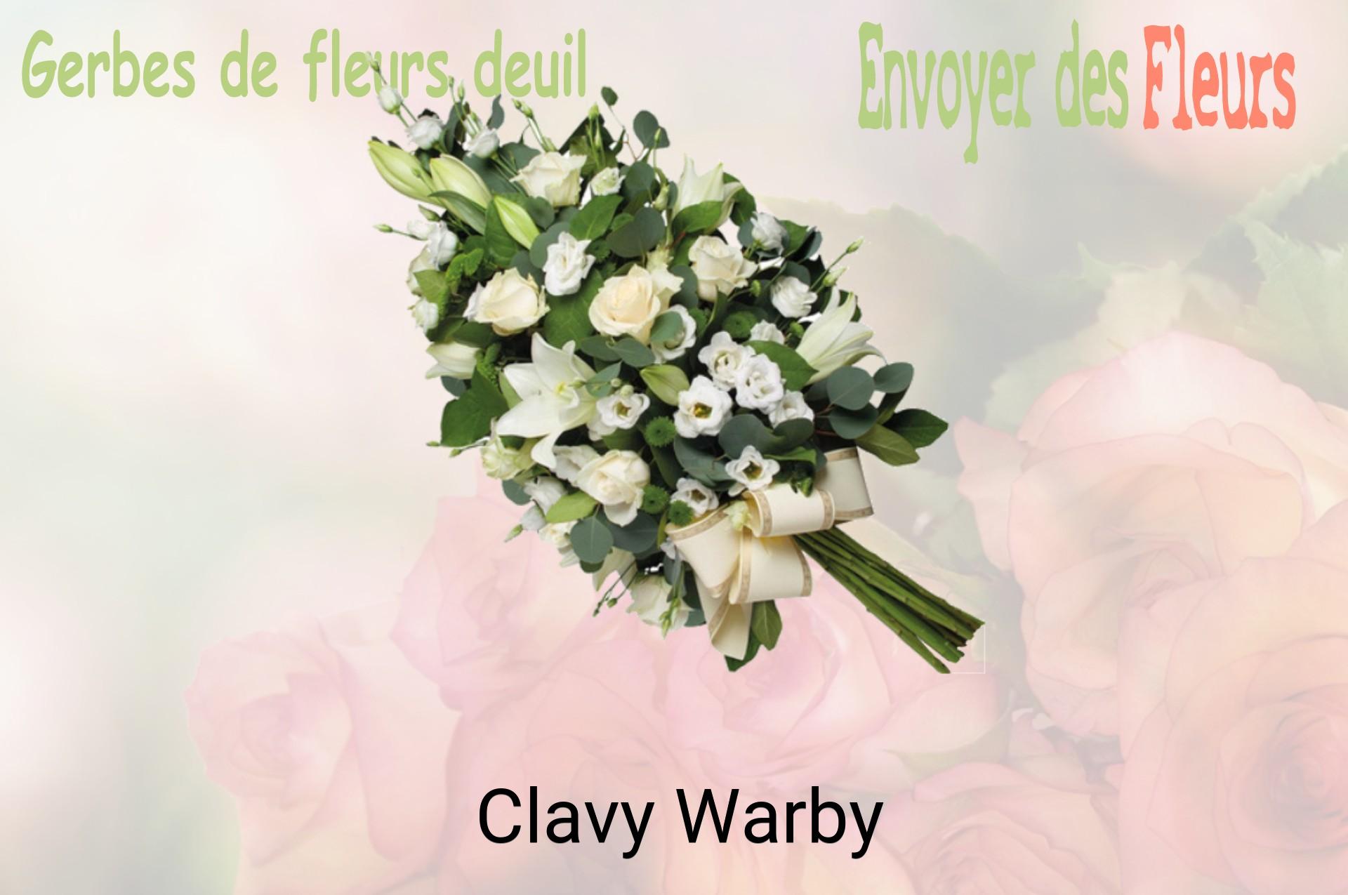 Gerbe de fleurs de deuil livrée à Clavy-Warby